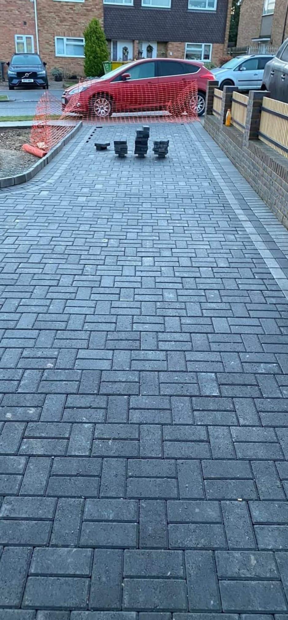 Block paved driveway